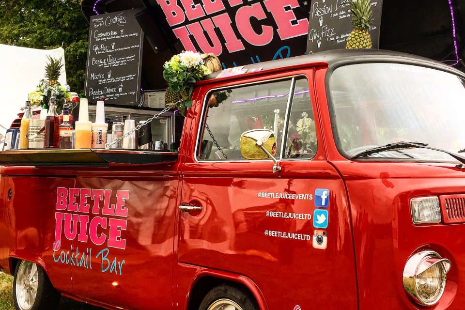 Gracie, the original Beetle Juice VW campervan cocktail bar