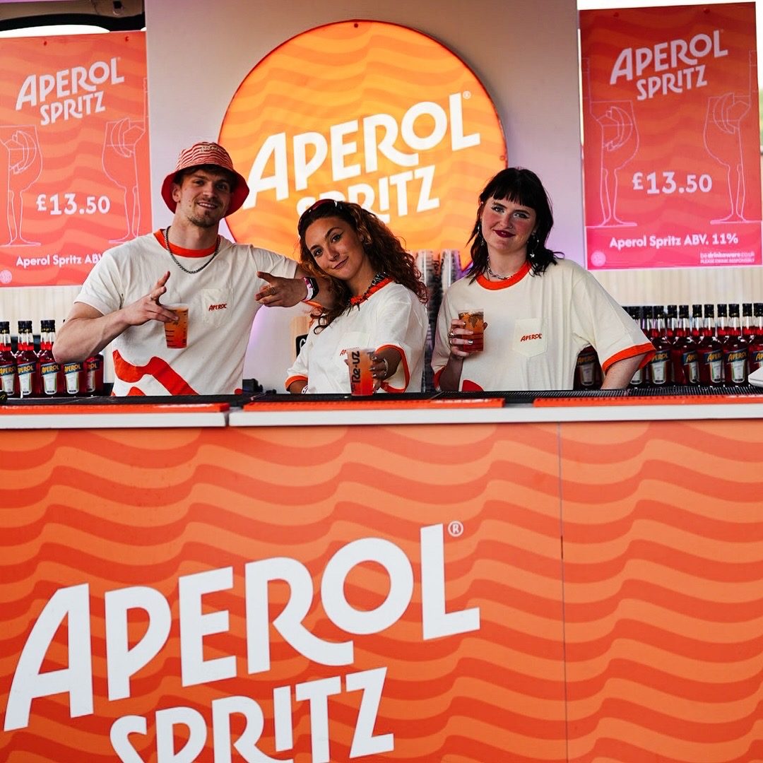 Aperol Spritz bar crew at Labyrinth on the Thames festival