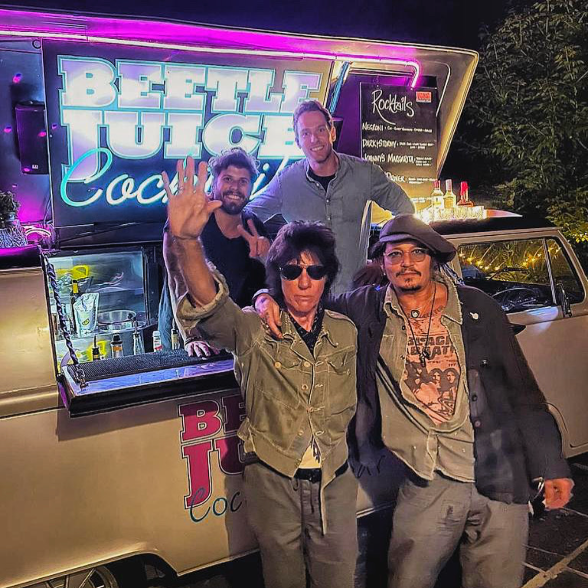 The Beetle Juice bar hosting a private party at night