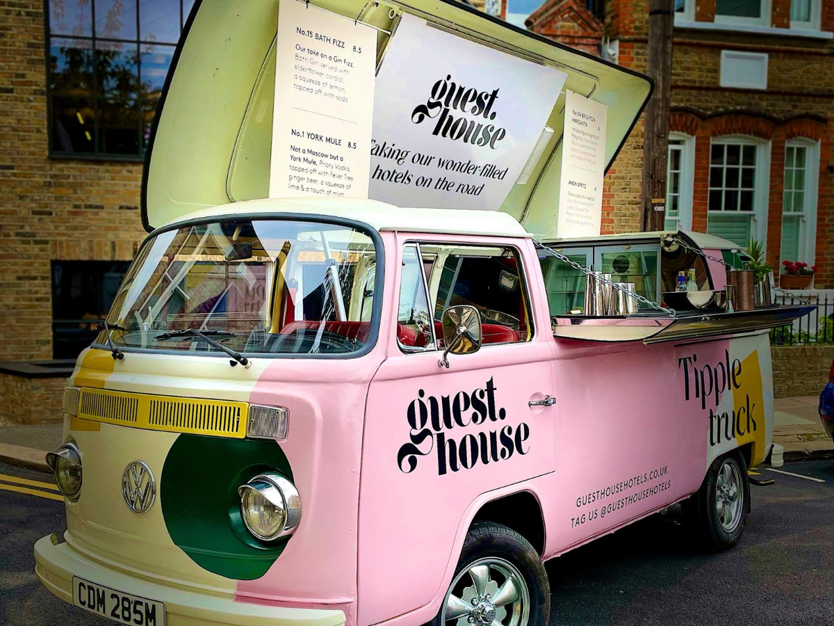 VW camper bar at a brand event